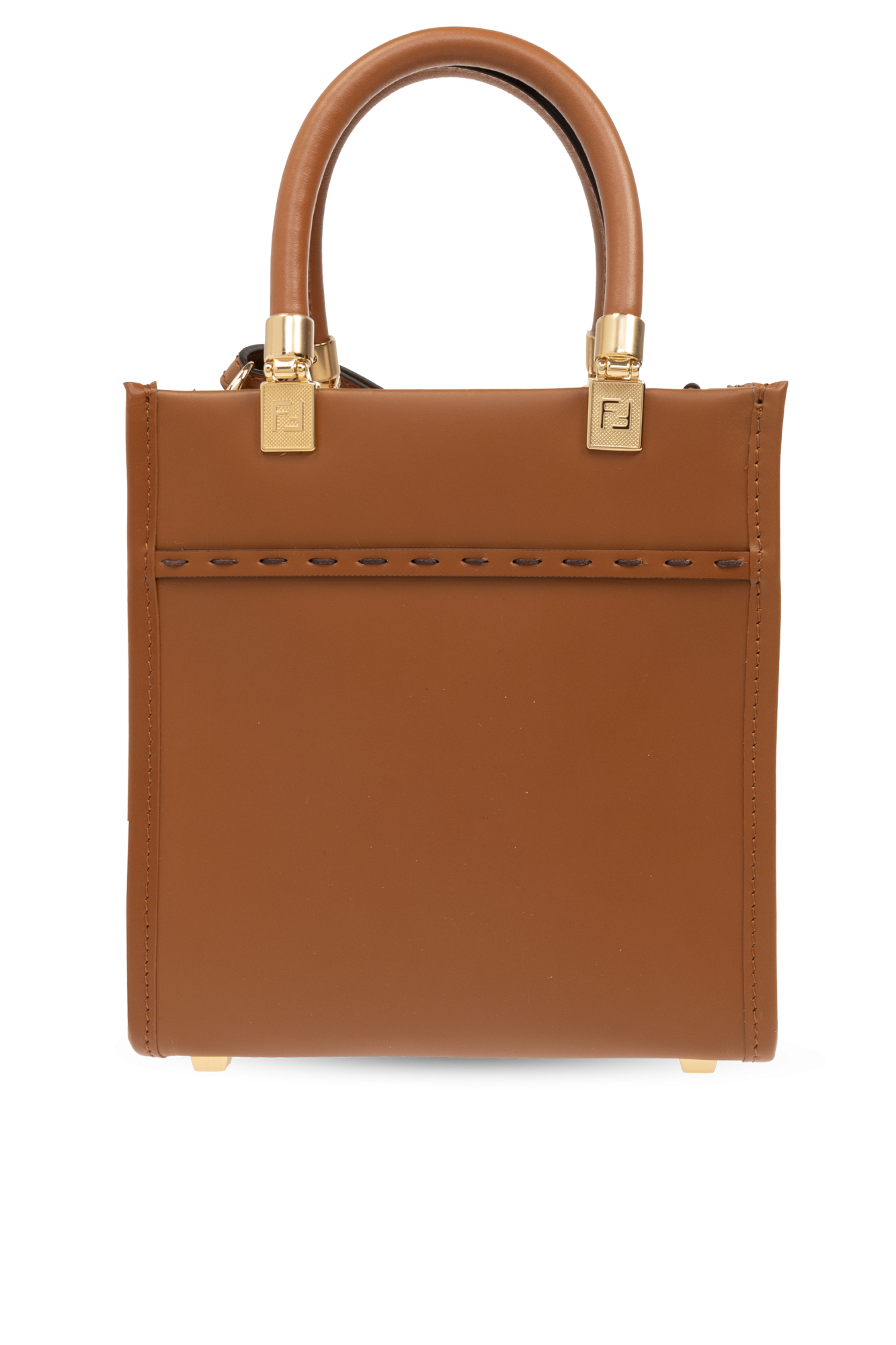 VIP【送料無料・関税込み】入手困難 Fendi Brown Shopping Bag 関税込み FENDI サンシャイン ミディアム レザー トートバッグ